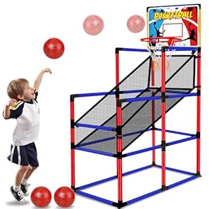 63" Arcade Basketball Game Set with 3 Balls Kids Basketball Hoop 3 to 12 Years Old Indoor Outdoor Sports Play - Easy Set Up - Carnival Basketball Toys Ages 3 4 5-7 8-12 Year Old Boys Birthday Gift 63 Arcade Basketball Game Set with 3 Balls Kids Basketball Hoop 3 to 12 Years Old Indoor Outdoor Sports Play Easy Set Up Carnival Basketball Toys Ages 3 4 5 7 8 12 Year Old Boys Birthday Gift