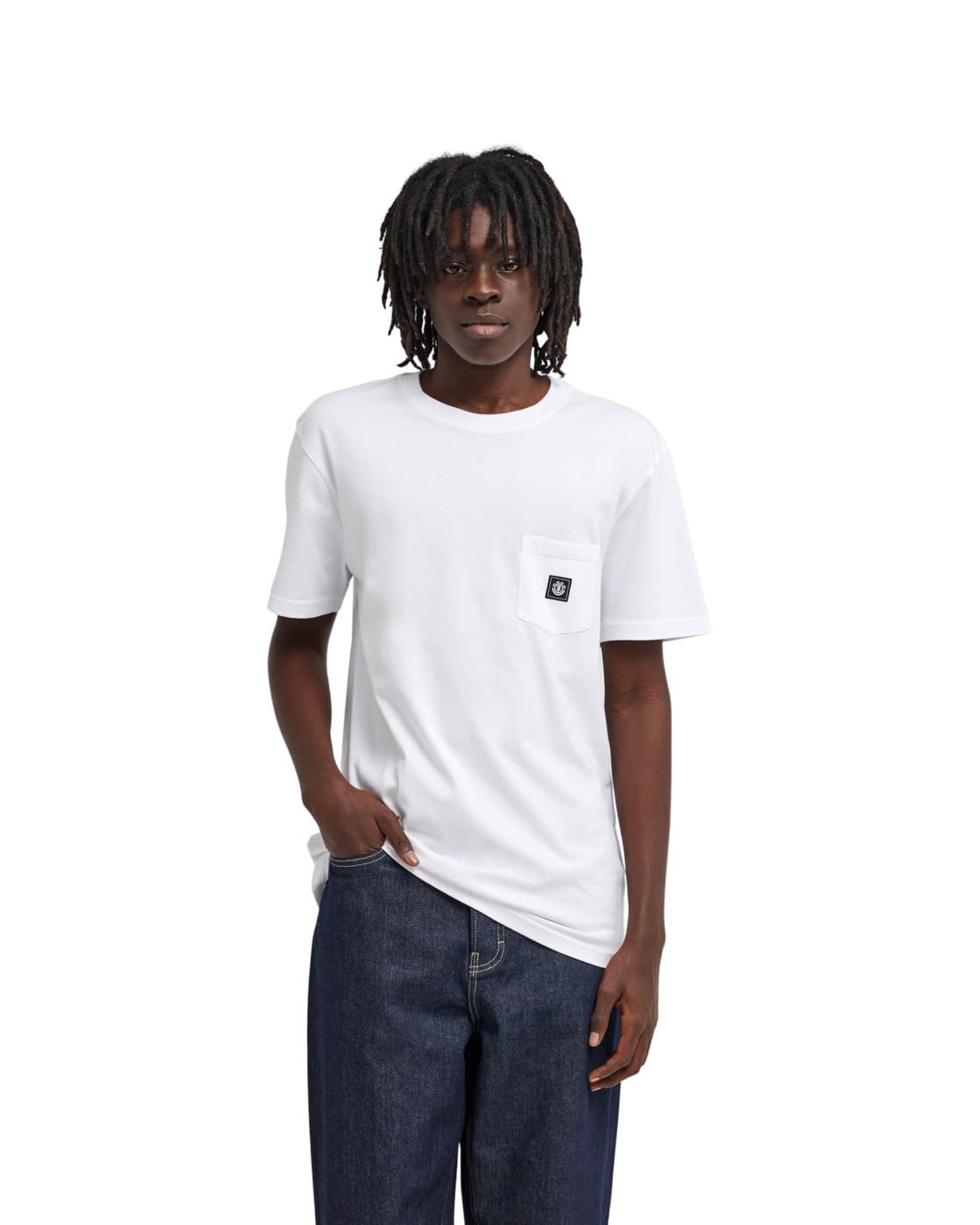 Element Icon Label Pocket - Short Sleeve T-Shirt - Men - White.
