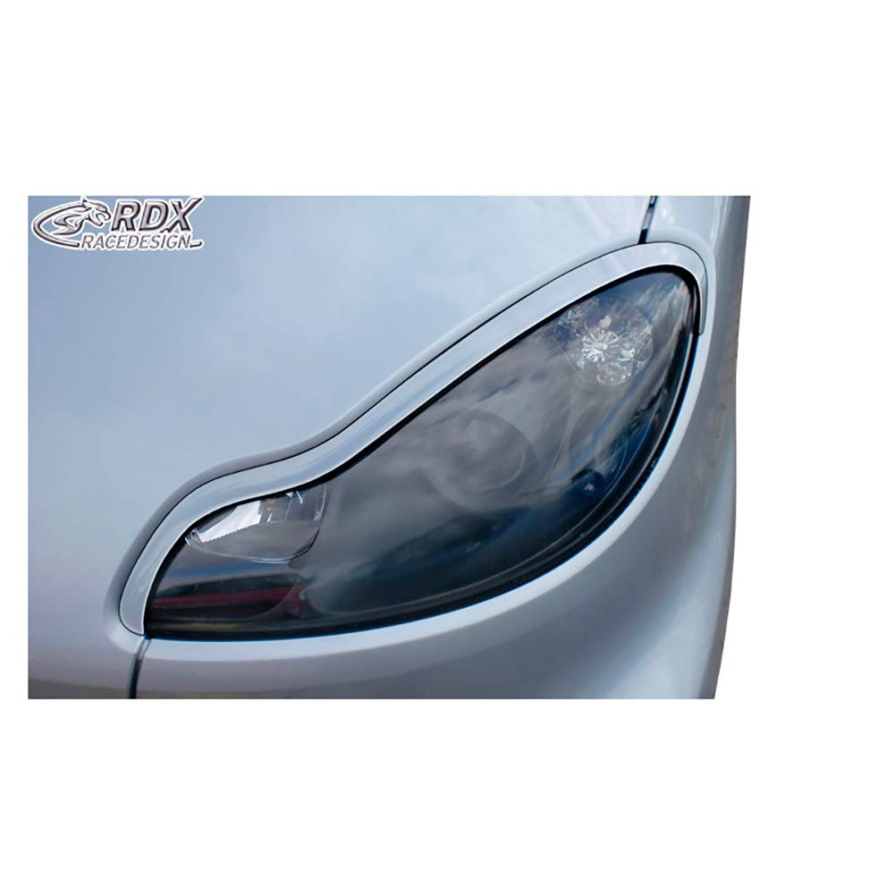 RDX Racedesign Spoilers de phares compatible avec Smart ForTwo Coupe & Cabrio C451 2007-2014 (ABS)