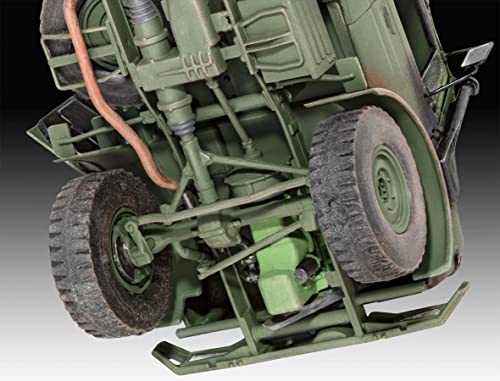 Revell 03337 03337-Unimog 2T 1:35 originalgetreuer Modellbausatz für Experten, unlackiert – Bild 5