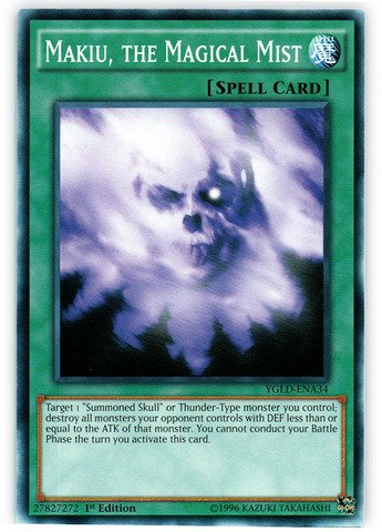 YU-GI-OH! - Makiu, The Magical Mist (YGLD-ENA34) - Yugi's Legendary Decks - 1st Edition - Common