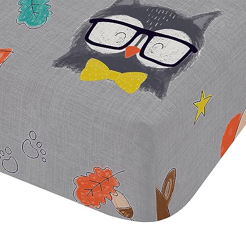 Catherine Lansfield Woodland Adventure Single Fitted Sheet Grey, Gray - Image 2