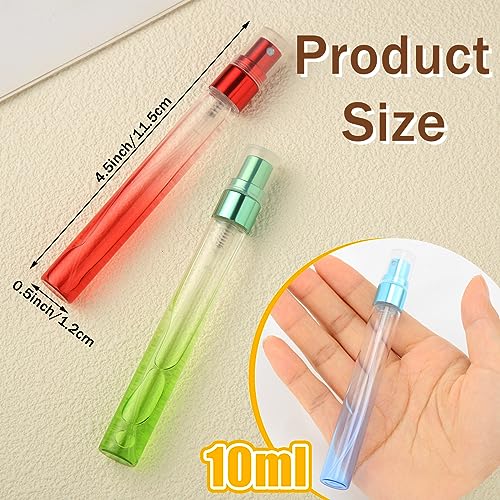 Zhehao 36 Pieces Mini Perfume Spray Bottles 10 ml Colorful Glass Fine Mist Refillable Spray Empty Bottles Perfume Atomizer Small Sample Containers for Travel Essential Oils Cleaning2