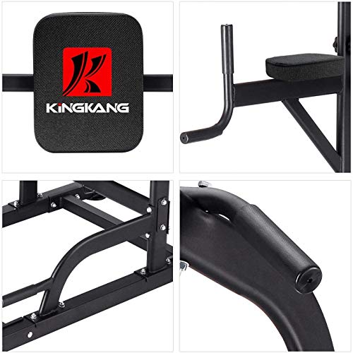 K KiNGKANG Power Tower Adjustable Height Multi-Function Home Strength Training Fitness Workout Station, T056