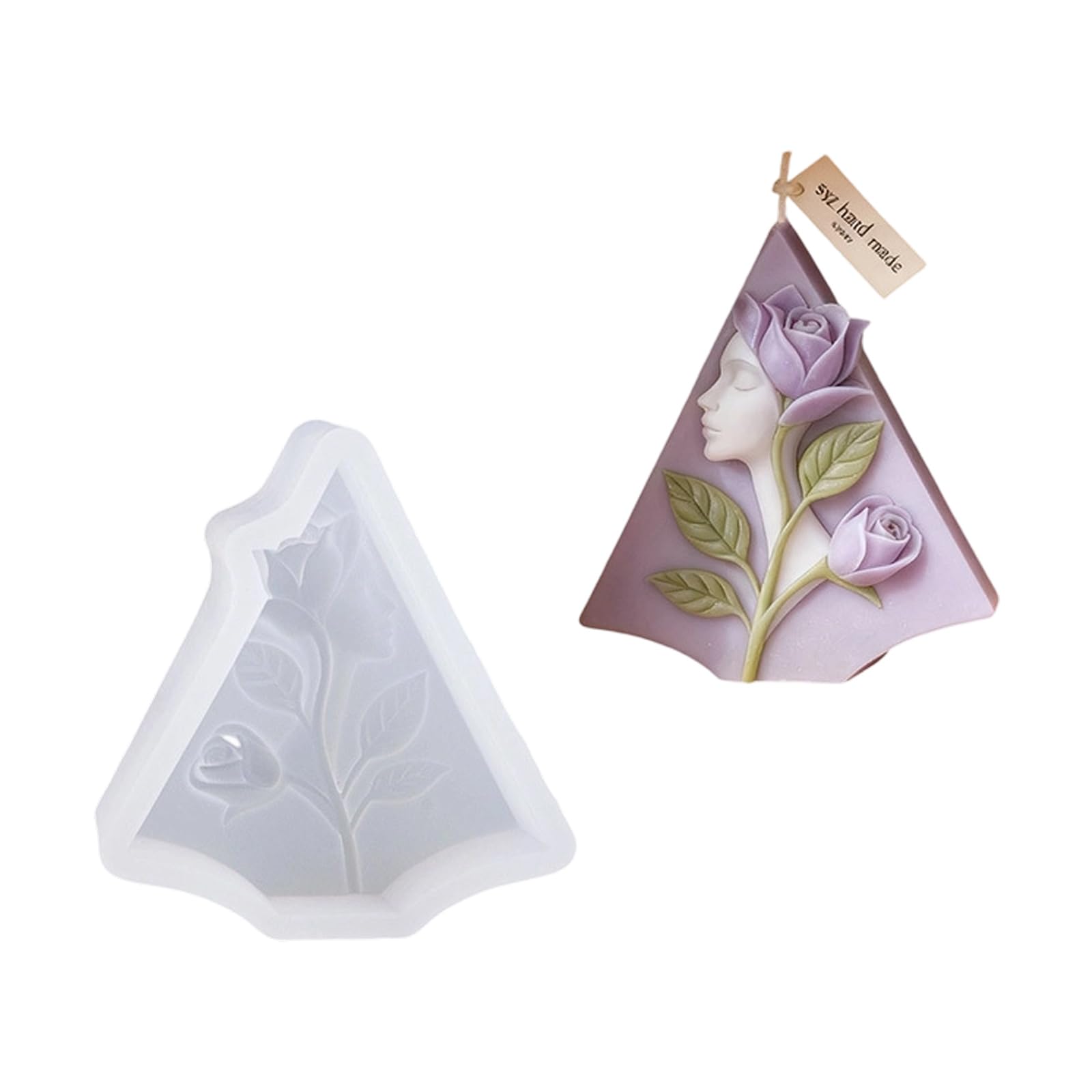 Buxuaaaa Artistic Silicone Featuring Unique Human Face Flower Designs for Crafting Easy Demolding Easy Demold