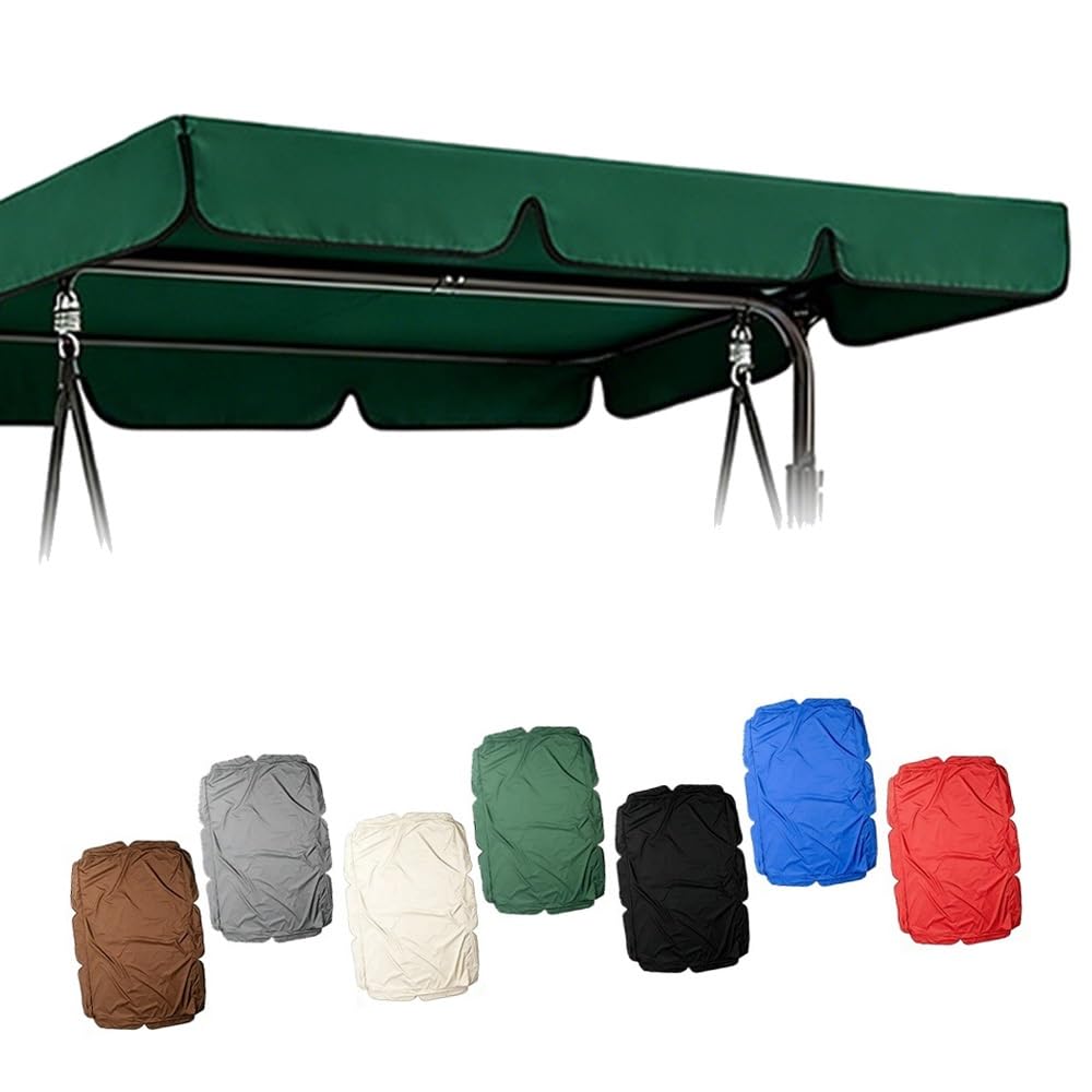 Tetto di Ricambio per Dondolo Esterno 190x120cm Tettuccio di Ricambio per Dondolo A 3 Posti, Copertura Ricambio per Dondolo Protezione UV(Green,74.8x47.2in-190x120cm)