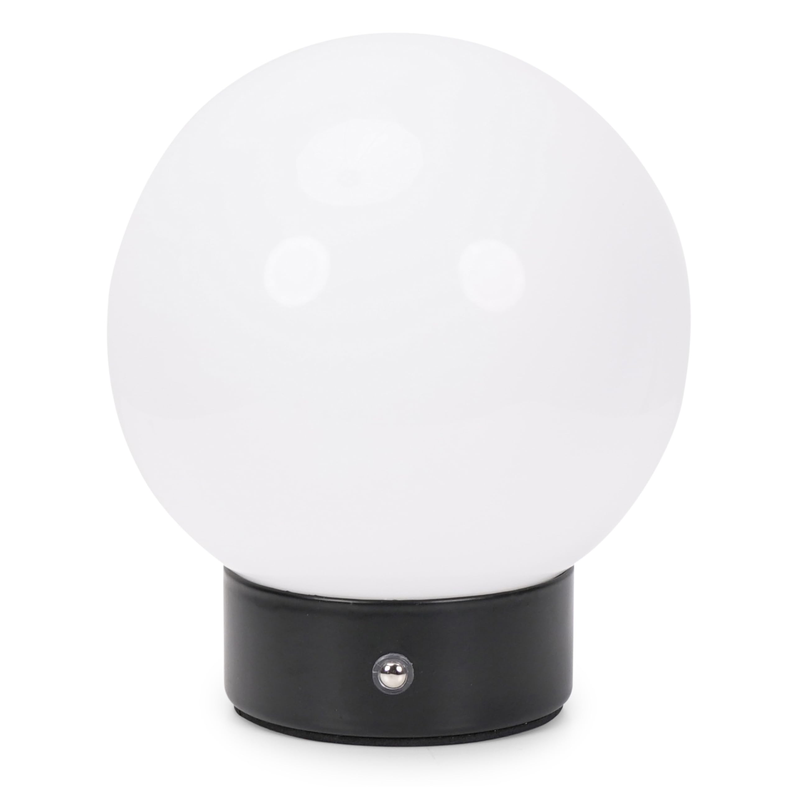 ValueLights | Rechargeable LED Portable Table Lamp with Globe Shade Dimmable Touch Button Cordless Light | Table Lamps & Home Improvements Essential