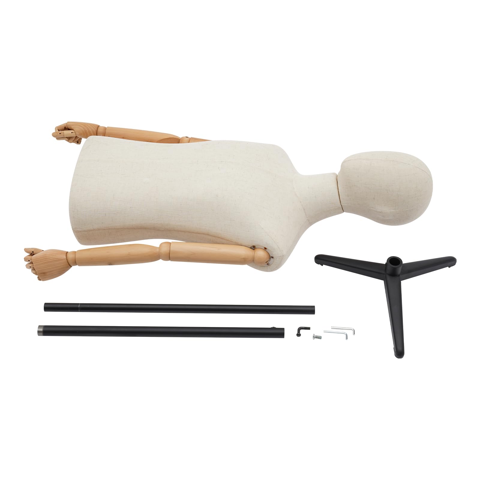 Mannequin pour homme, hauteur de 135 à 193 cm, réglable M, mannequin de vitrine masculin mobile pour magasins de vêtements, vêtements de mariage (support noir - mâle)