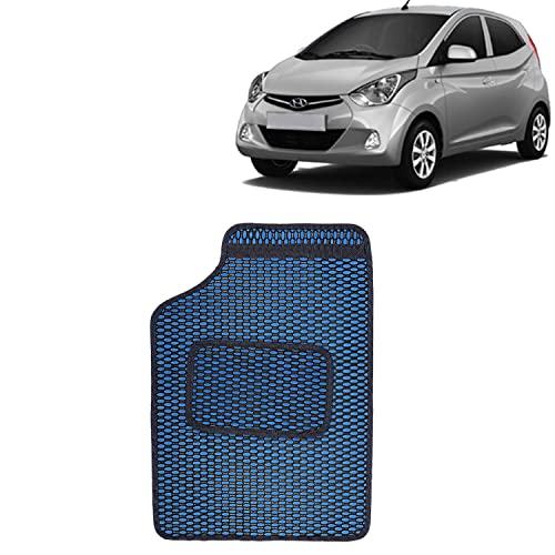Image of Kingsway Dotted Design Car Floor Foot Mats Universal Fit for Hyundai Eon, Model Year : 2011 Onwards, Water and Dustproof, Color Blue, Set of 5 Pieces
