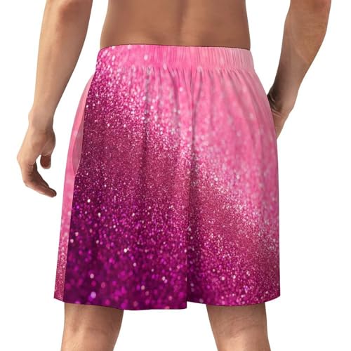 Mens Lounge Shorts with Elastic Waistband, Soft Comfy Pajama Shorts Sleep Bottoms Loungewear3