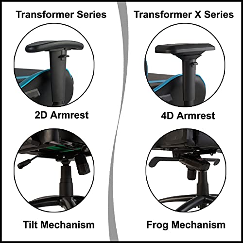 Image of CELLBELL GC06 Transformer X-Series High Back Gaming Chair with 3 Years of Warranty [Blue-Black]