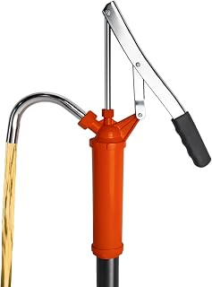 DILENBLE 55 Gallon Drum Pump, Transfer of Fuel Oil, Chemicals, Solvents, Fuels, Lubricants, Water Based Fluids, Fits 15 to 55 Gallon Drums & Barrels, Lever Type Barrel Pump, with 3 PCS Telescopic Tube