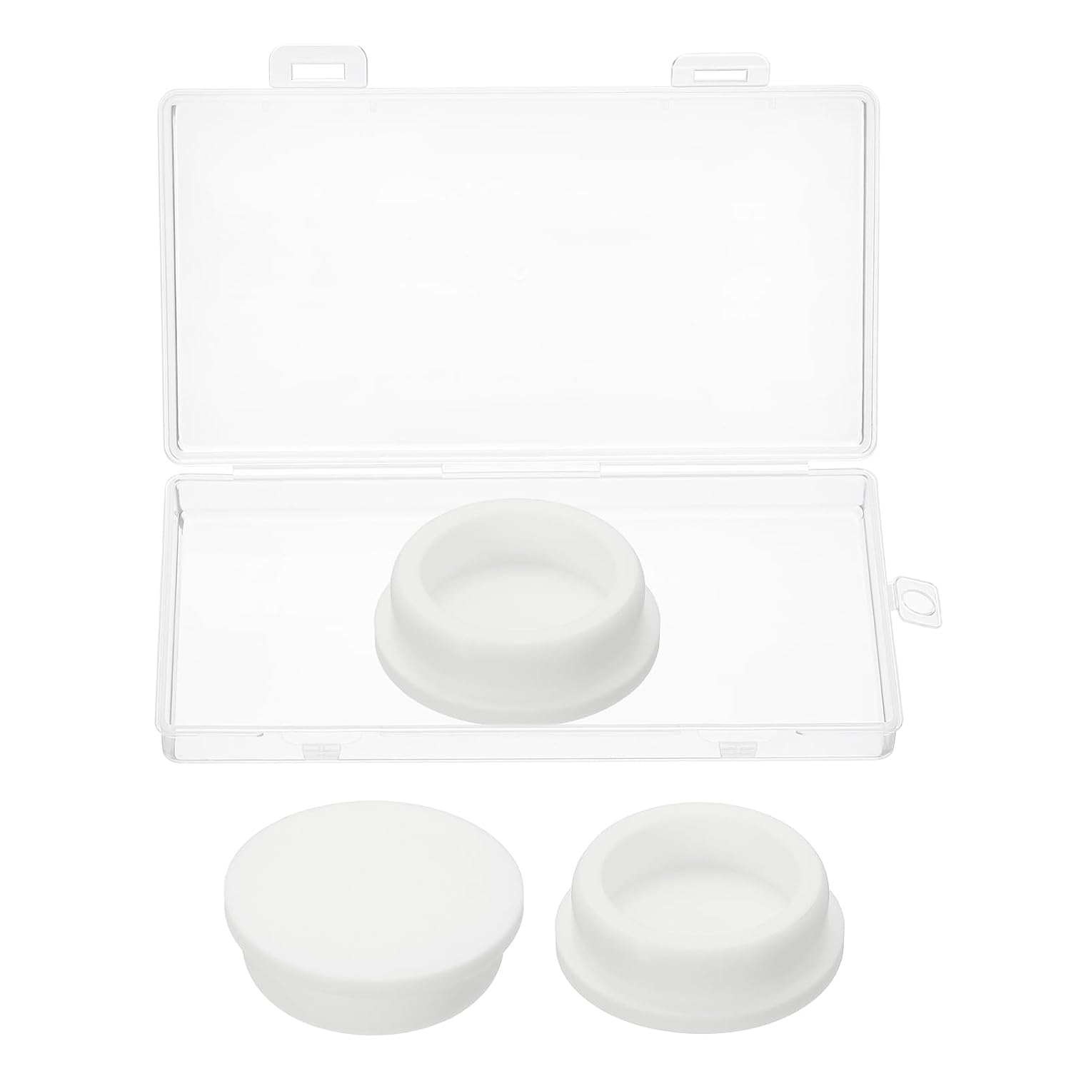 MECCANIXITY Silicone Rubber Hole Plug Soft Flexible Stoppers T-Shaped Silicone Plugs with Box for 44-45mm Hole White 3 Pieces