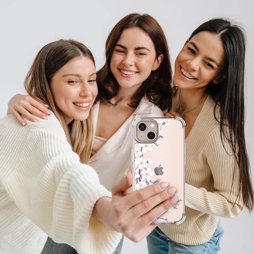 Coque iPhone 15 Plus fleur avec protège-écran TPU transparent - 6
