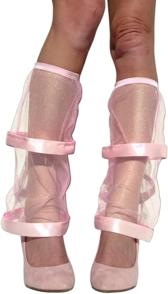 Sheer Two-Tier Boot Covers or Leg Warmers
