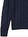 Amazon Essentials Men's Long-Sleeve 100% Cotton Fisherman Cable Crewneck Sweater, Navy, Large