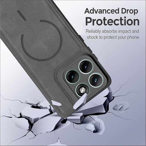 Image of SBMS Back Cover for Motorola Edge 70 Fusion 5G | Ultra Slim Soft Rubberised Hard Case | Oil Feel Soft Leather Back | Mag-Safe Design (Mag-Safe Not Support) | Camera Protection Edge 70 Fusion (Grey)