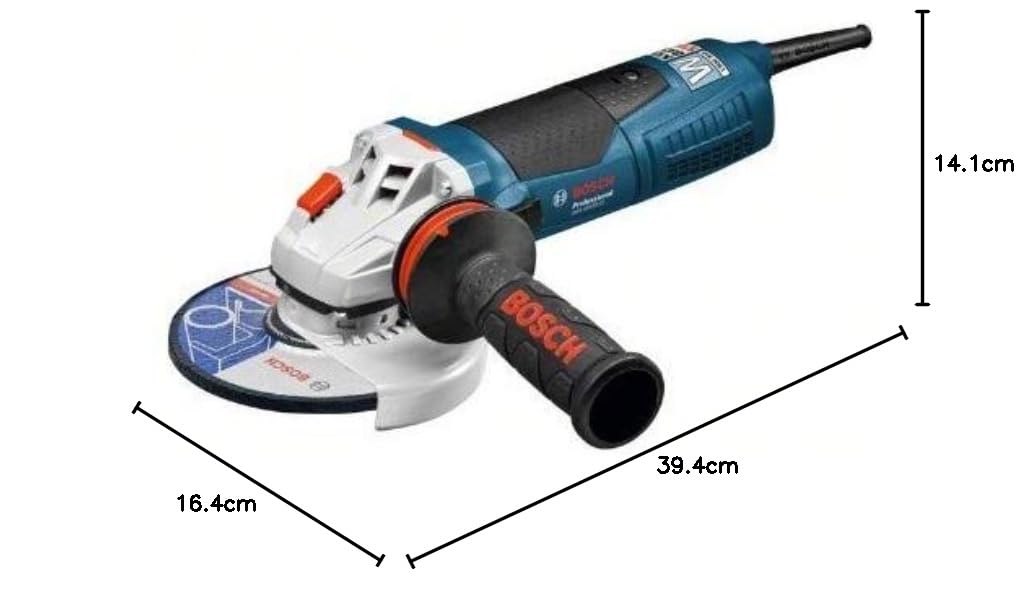 Bosch Professional amoladora angular GWS 19-150 CI (incl. filtro de protección contra el polvo, brida, tuerca de apriete, cubierta protectora, llave de dos agujeros, empuñadura auxiliar)