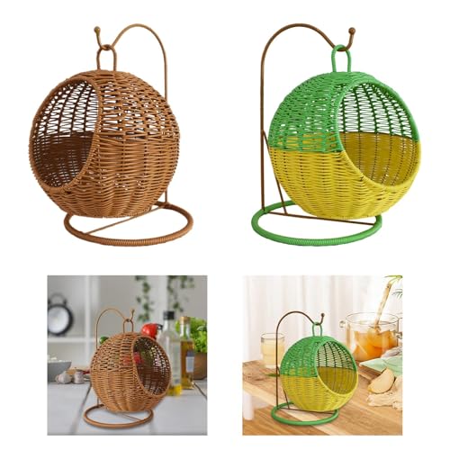 Image of CLUB BOLLYWOOD Handwoven Fruit Basket Woven Fruit Holder for Organizing Kitchen Room Brown|Home & Garden | Home D?cor | Baskets'| Baskets'| Baskets'|1 Woven Fruit Basket