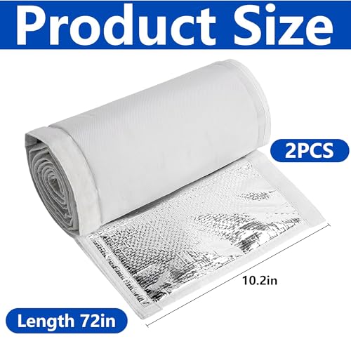 Image of 2 Pcs 5 Layers HVAC Copper Pipe Insulation Cover, AC Pipe Insulation Covers