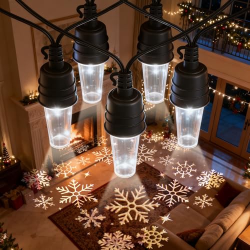 Ciskotu Weihnachts LED Projektions lichterketten, 10 m...