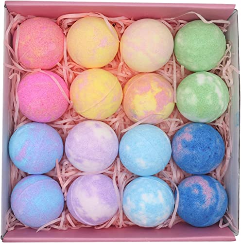 16 Pieces Bath Bombs Gift Set,Handmade Gift Kit Ideas for Birthday, Women, Mother's Day (16) - Image 4