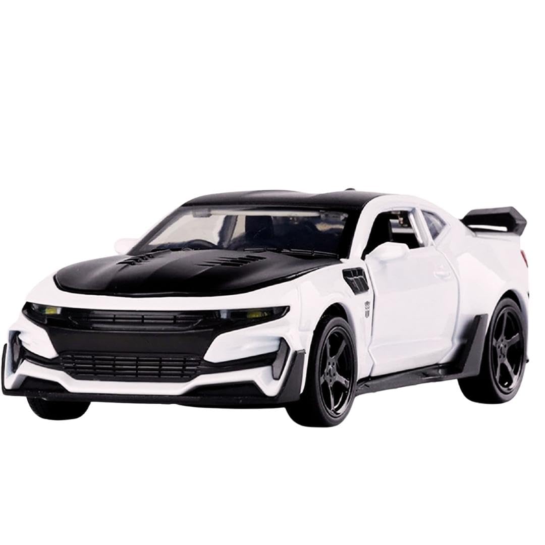 PLUSPOINT Alloy Metal Pull Back Diecast Car Model with Sound Light Mini Auto Toy for Children and Door Open 1: 32 Scale Size (Camaro-White) (B0BTPXSYMP) Amazon Price History, Amazon Price Tracker