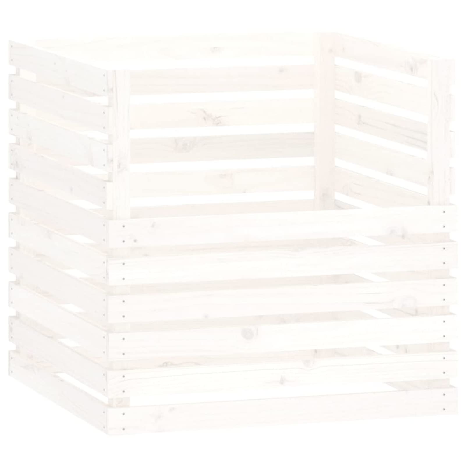 Compostador de Madera Maciza de Pino Blanco 80x80x78 cm, Compostadora Organica Jardin, Vermicompostador, Composteras Huerto, Compostera Domestica