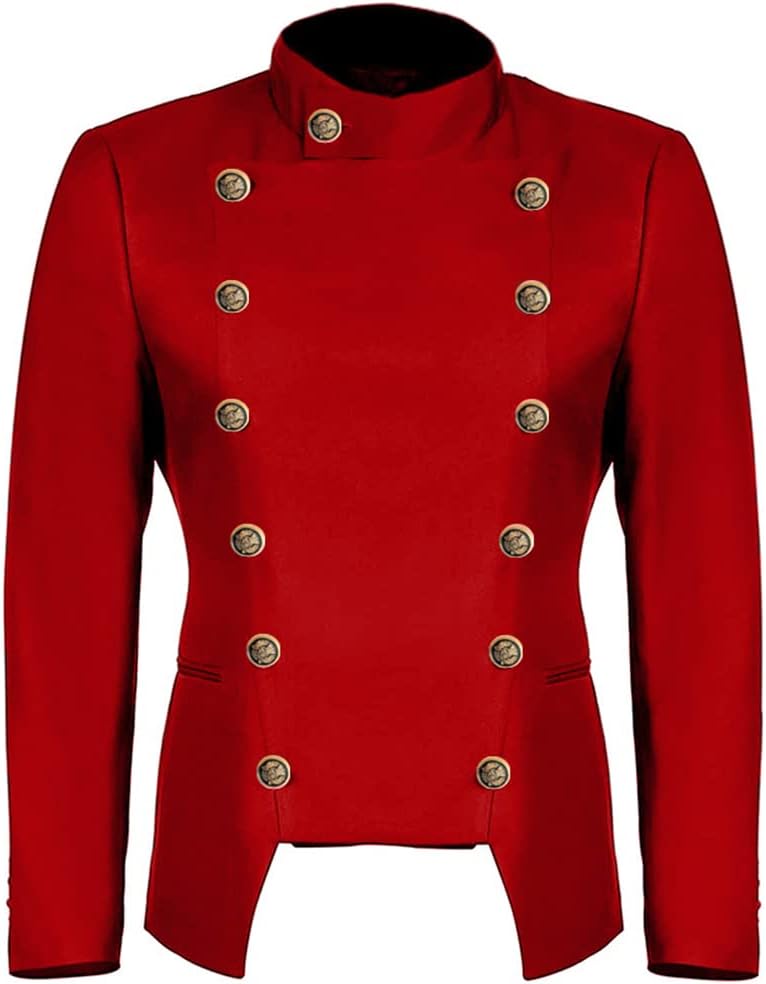 Mens Fashion Suit Jacket Slim Fit Blazers Stage Dress Jackets