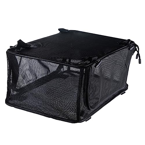 TOBBOMEY Camping Utensils Storage Bag Mesh Bag Camp Table Collapsible Cooking Utensil Organizer Outdoor 45.5x30x21cm Easy to Fold Wash