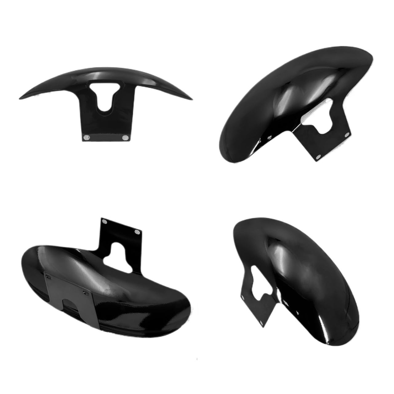 Copri Parafango In Ferro for Parafango Anteriore Moto | Compatibile con Harley, compatibile con Softail Fatboy, ruota FLFB 2018-23 160 R18(Gloss Black Fender)