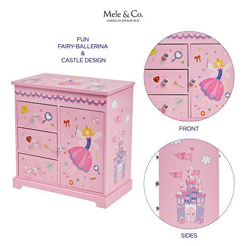 Mele & Co. Krista Ballerina Music Jewelry Box For Girls, Necklace And Earring Organizer #TOP4