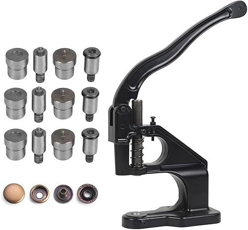 WUTA Herramienta de instalación manual hecha a mano con botón de máquina de presión silencioso, botón, broche a presión, sujetadores, máquina de