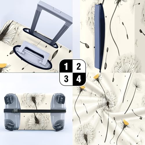 Dandelion Luggage Cover Suitcase Protector Travel Luggage Cover Carry on Luggage Cover Washable Baggage Covers for Suitcase Fit 30-32 Inch Luggage4