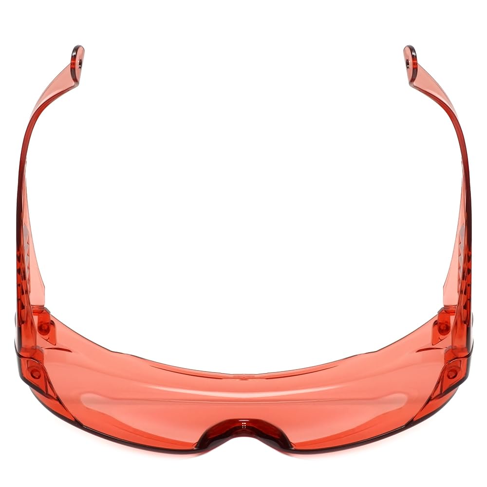Calabria 1003 FL41 Rosa Überzieh-Schutzbrille zum Überziehen von Korrekturbrillen, Migränebrille FL-41, Brille gegen Lichtempfindlichkeit, Damen und Herren, für drinnen und draußen, Blaulichtblocker