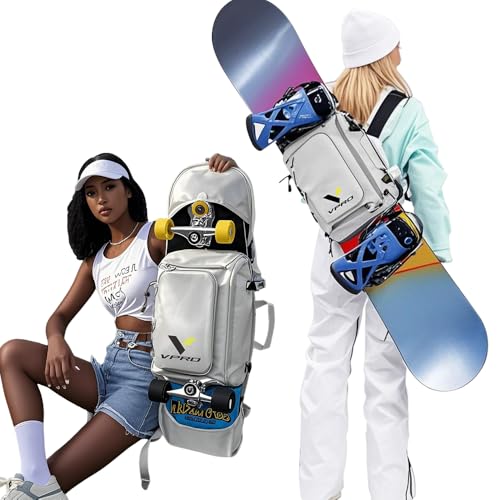 VPRO Snowboard- und Skateboard-Tasche mit doppeltem Verwendungszweck, erhältlich in 140 cm – 165 cm, für Snowboard, Universal-Skateboard-Tasche in voller Größe