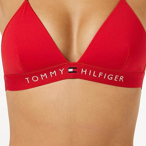 Tommy Hilfiger Top Bikini A Triangolo Donna Imbottito, Rosso (Primary Red), L - 4