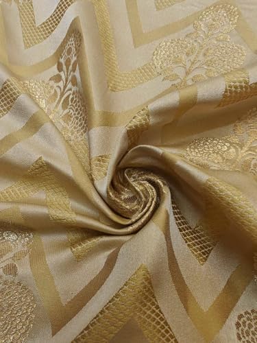 Tissu brocart de soie doré chargé d'histoire pour vos projets de couture