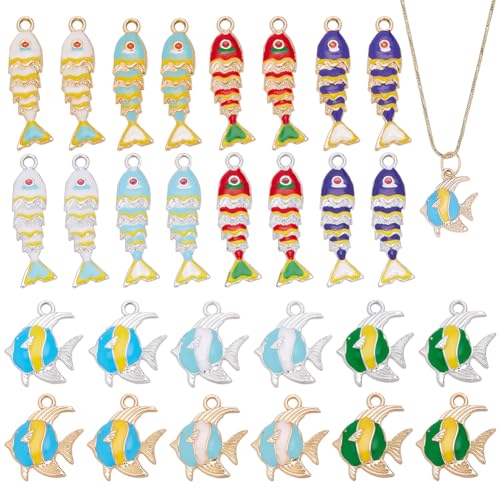 Charmes clip-on animaux de mer faciles à fixer pour personnaliser colliers et boucles d'oreilles