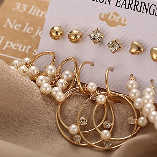 Image of Shining Diva Fashion Stylish Combo Metal Earrings for Women and Girls