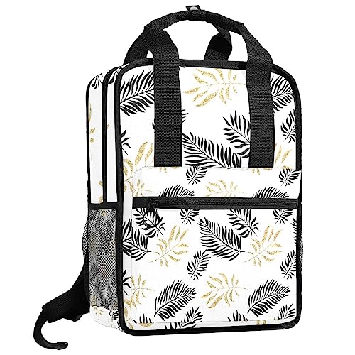 Sac à dos garçons motif feuilles tropicales idéal pour l'école et les sorties