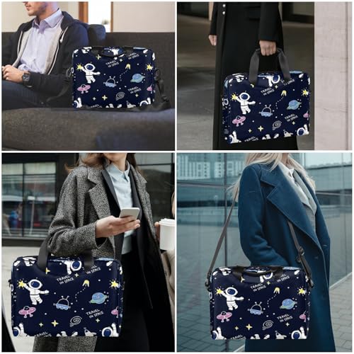 Bolso para portátil con tema espacial, 16 pulgadas, resistente al agua miniatura 7