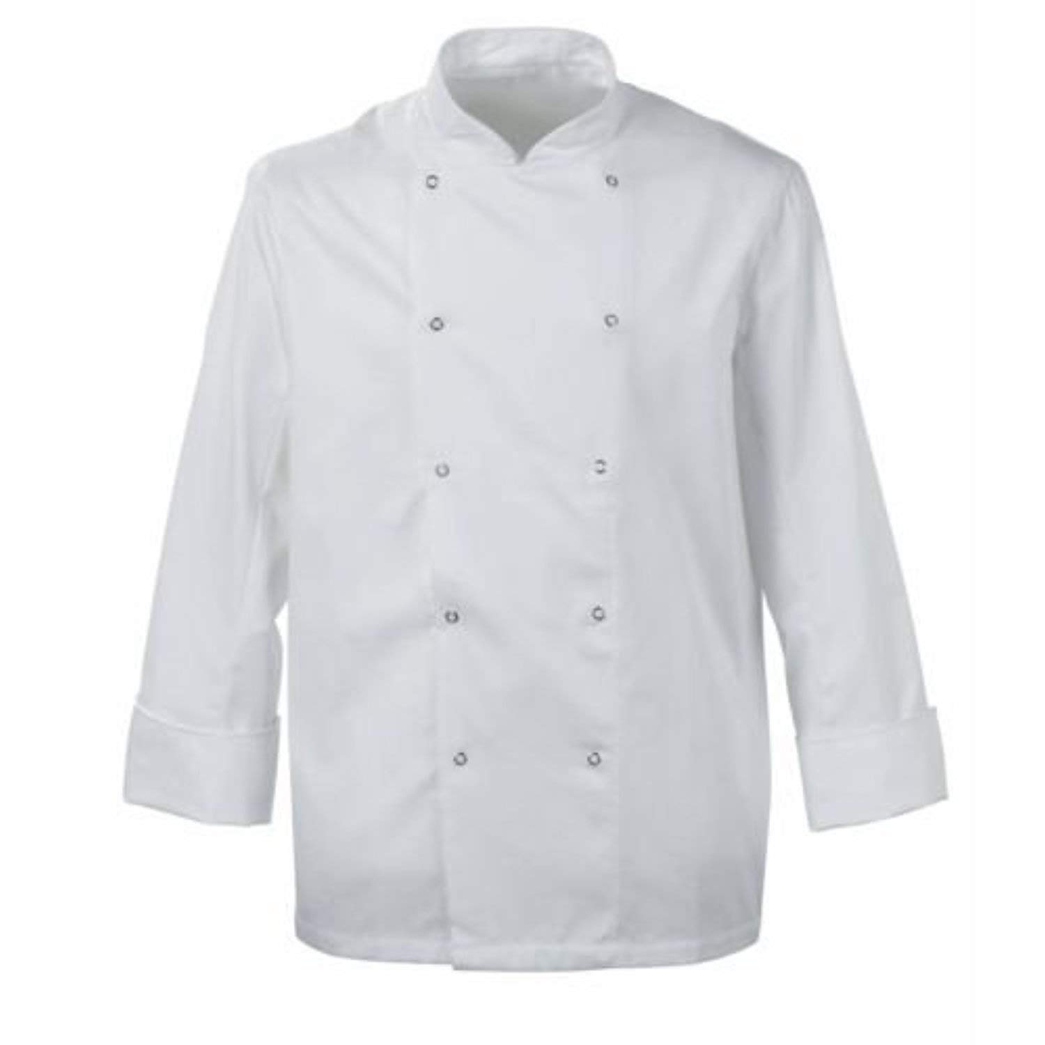 Black Pepper Poly Cotton Chef Coat/Half and Full Sleeves Chef Jackets for Waiters, Cooks, Restaurant Staff, White, 2XL