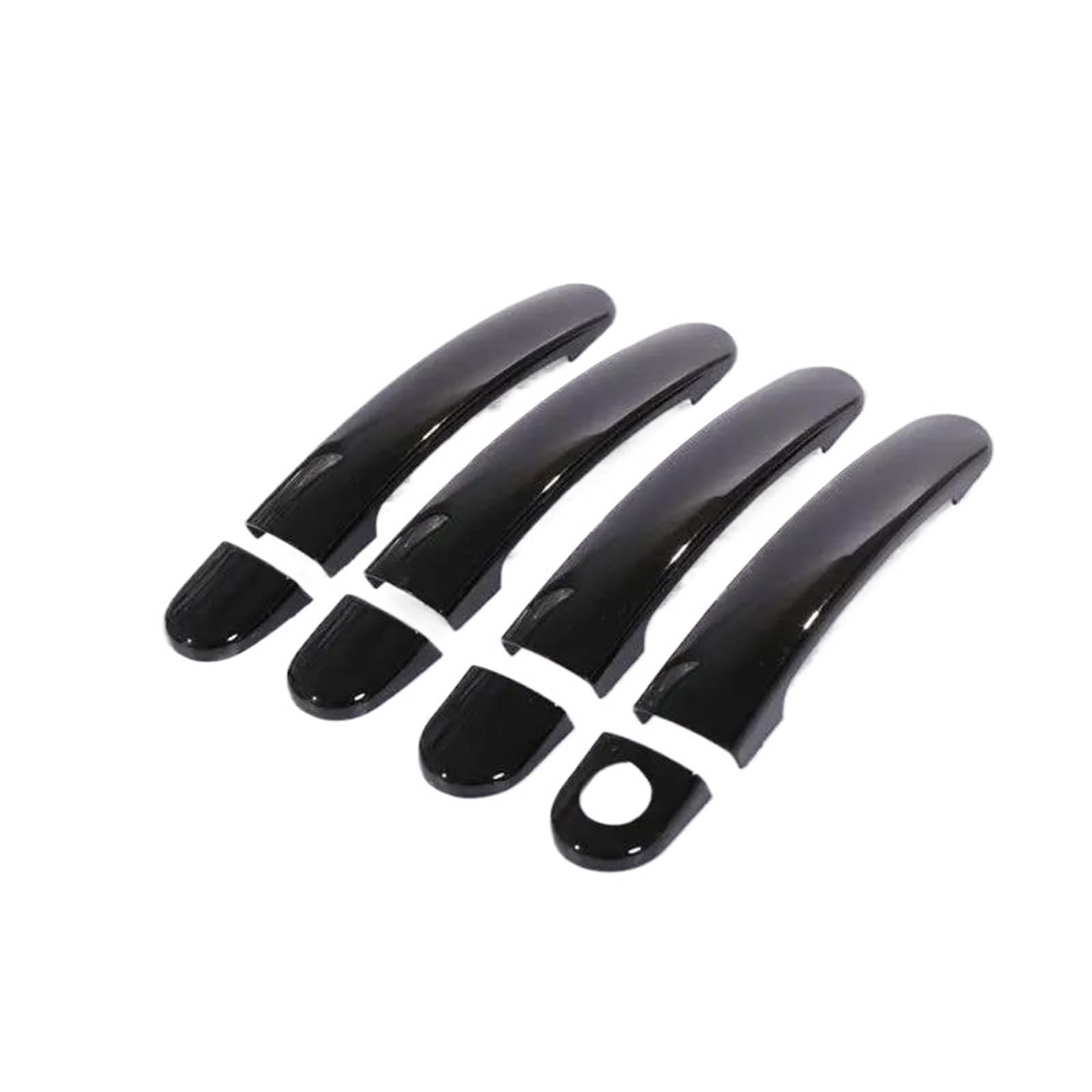 ATGCBCAUF Glossy Black Chrome Car Door Handle Covers Stickers for VW for Polo 2010-2018 Car Exterior Door Handles