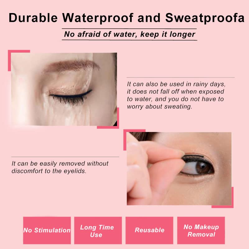 Miniatura 7 de 2 pares de pestañas autoadhesivas reutilizables 2023, no necesita pegamento ni delineador de ojos, fáciles de poner, aspecto natural, pestañas