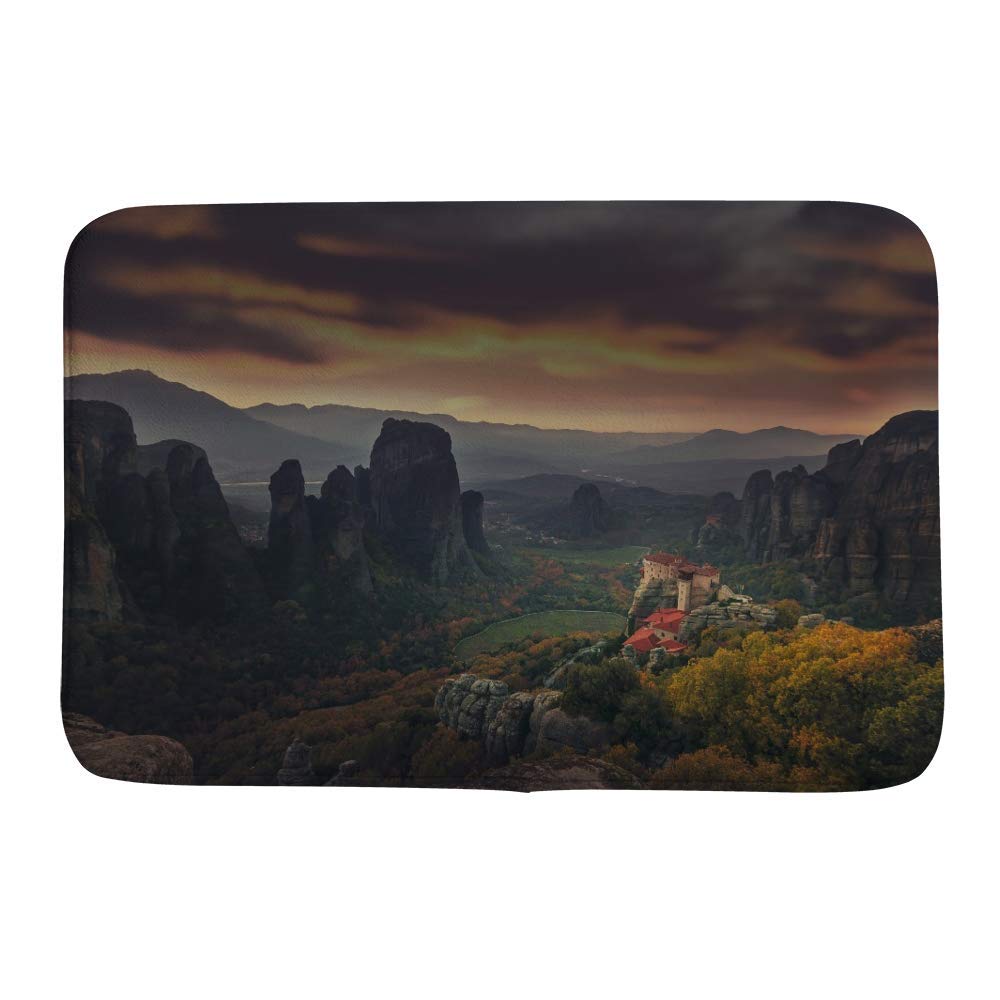 Tapis de bain Coucher de soleil Vallée pour une salle de bain chaleureuse CHEHONG