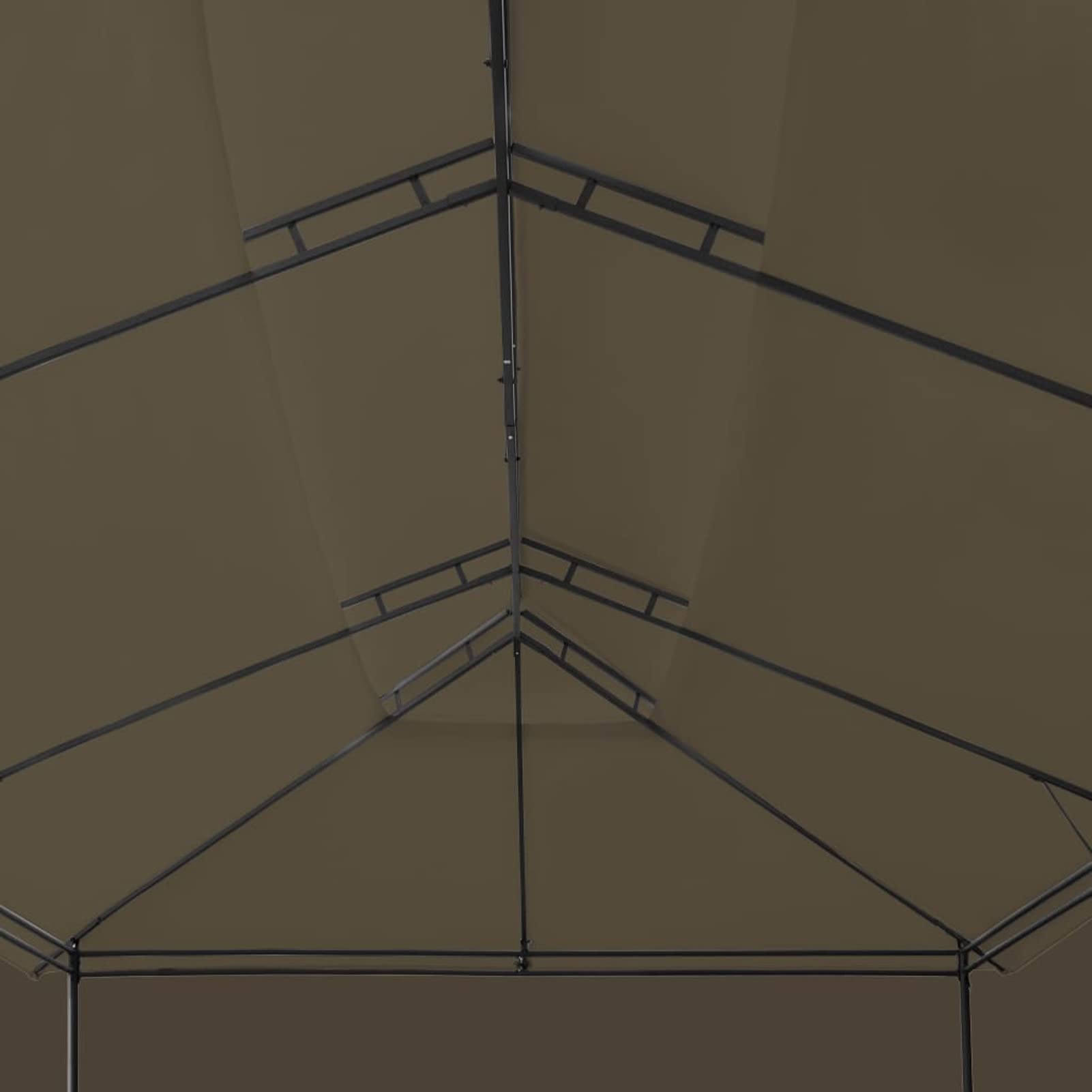 Pawilon z zasłonami, pawilon kempingowy, pawilon ogrodowy, 600 x 298 x 270 cm, kolor taupe, 180 g/m²