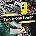 Huhomco 7-in-1 Car Jump Starter with Air Compressor, 3000A Portable 12V Power Pack, 150PSI Digital Tire Inflator for 9L Gas/7L Diesel, Multifunctional Jump Box with LED Light and Jumper Cables