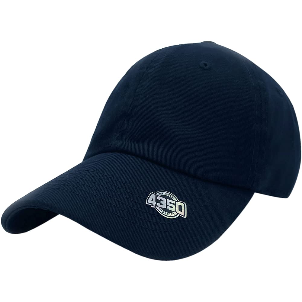 4350 DISTRICT4350 DISTRICT Unisex Baseball Cap - Cotton Dad Hat Athletic Quality Fitted Cap - Adjustable Plain Fashion Sports Hat for Men