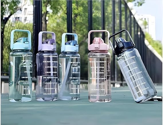 2 Liter Motivational Water Bottle With Time Markings - Tritan Plastic, BPA Free, Leakproof For Gym, Office, School - View #9